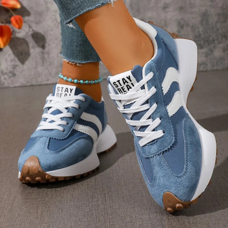 Brand Designer Women's Shoes Autumn New Style Cross-strap Platform Vulcanized Shoes 2026 Outdoor Running Sports Shoes Selling